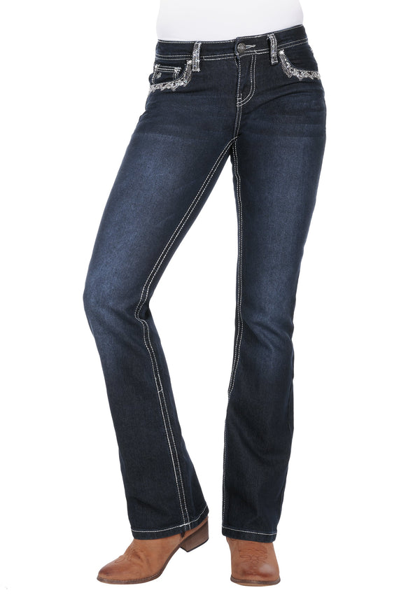 WMNS TAYLOR BOOT CUT JEAN - MIDNIGHT - Size 10