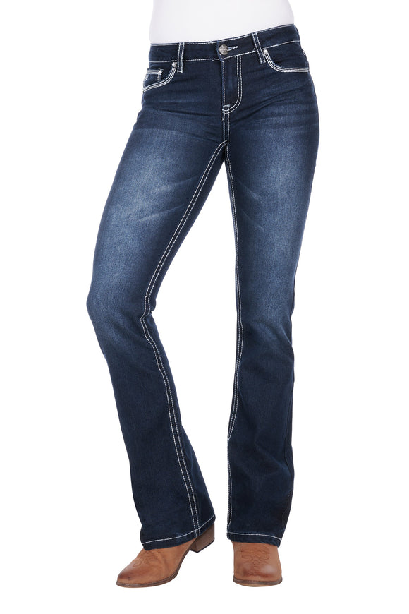 WMNS HANNAH BOOT CUT JEAN 34 - MIDNIGHT - Size 12