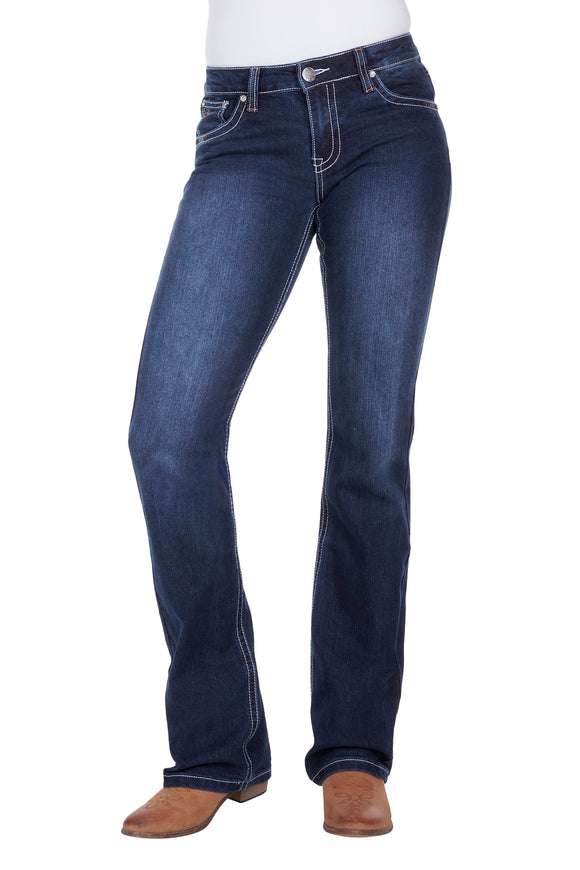 WMN BETTINA RELAXED RIDER JEAN - OLD INDIGO - Size 10