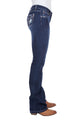 WMN BETTINA RELAXED RIDER JEAN - OLD INDIGO - Size 6