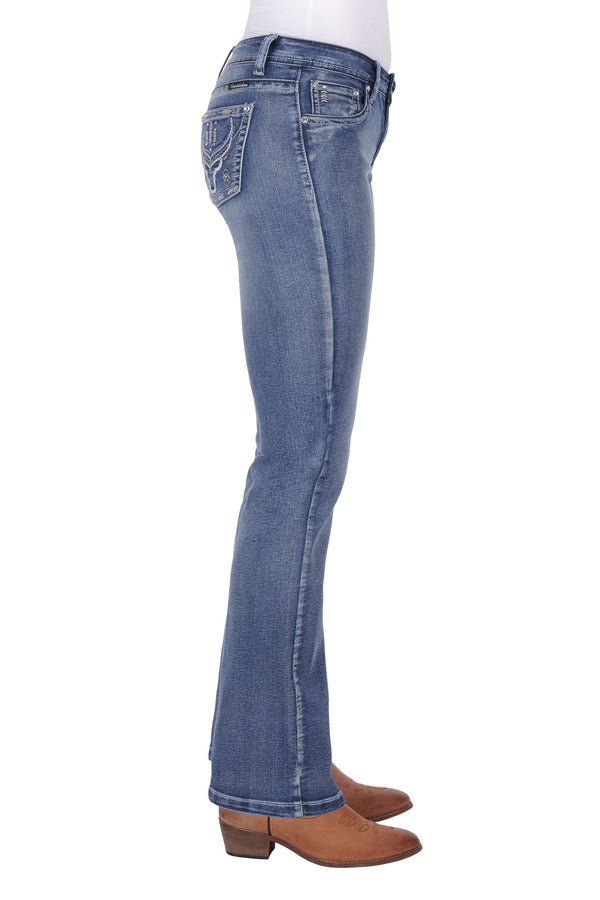 WMNS STEER BOOT CUT JEAN - MOONSHINE - Size 6