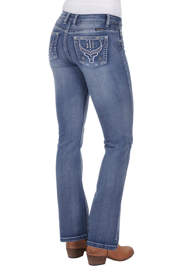 WMNS STEER BOOT CUT JEAN - MOONSHINE - Size 10