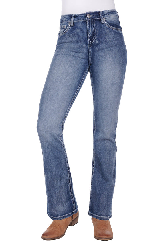 WMNS JEMMA HI RISE B/CUT JEAN - MOONSHINE - Size 10