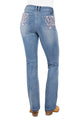 WMNS FLORA HI RISE B/CUT JEAN - FADED BLUE - Size 8