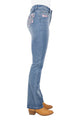 WMNS FLORA HI RISE B/CUT JEAN - FADED BLUE - Size 6