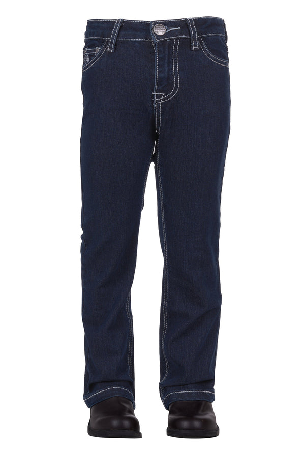 GIRLS DEMI BOOT CUT JEAN - DARK NIGHT - Size 4