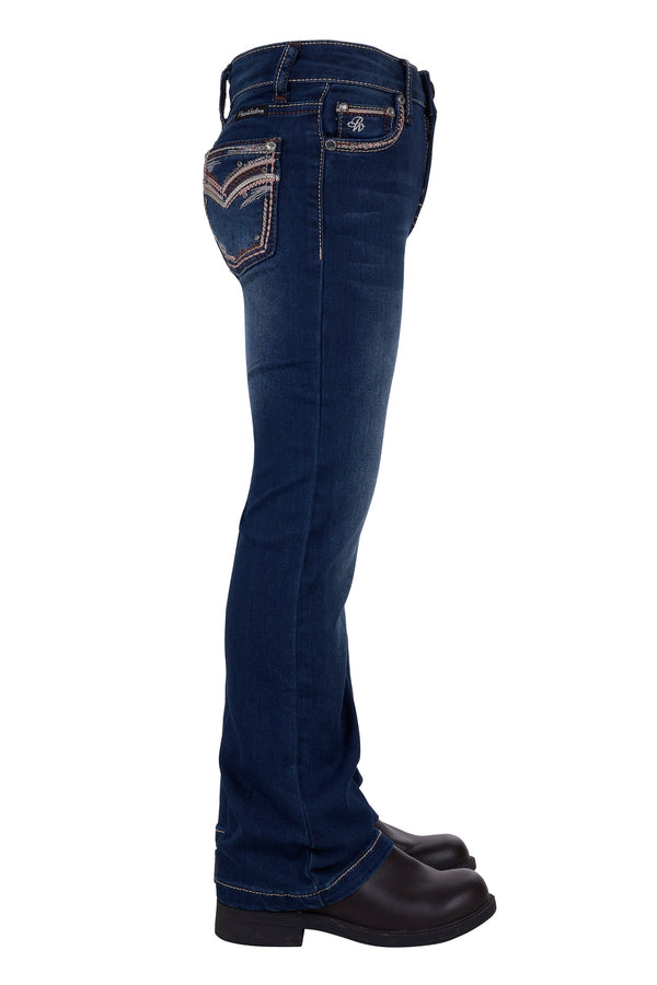 GIRLS EMMA BOOT CUT JEAN - INDIGO - Size 2