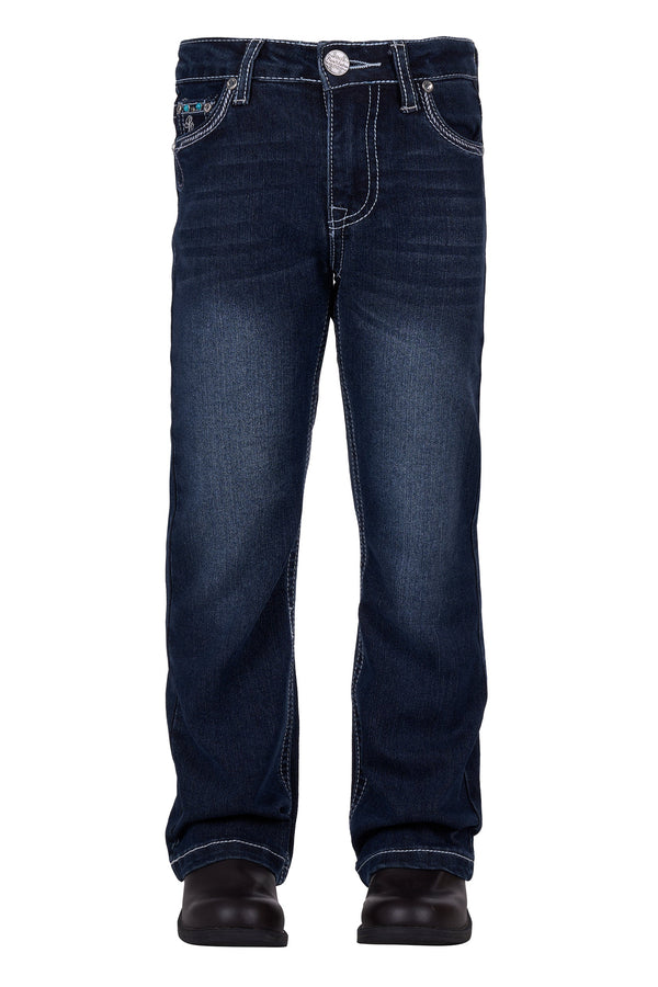 GIRLS RHIAN BOOT CUT JEAN - DARKEST NIGHT - Size 4