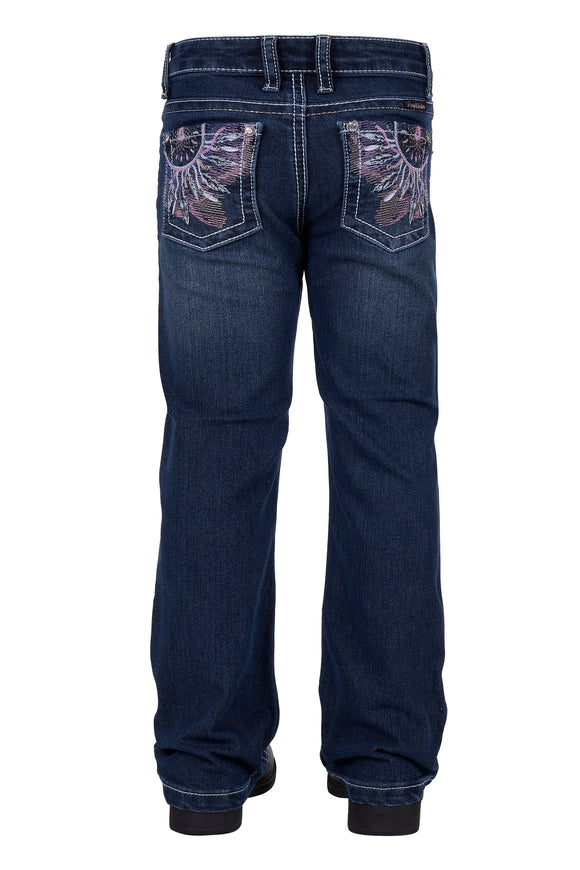GIRLS WILLA BOOT CUT JEAN - EVENING SKY - Size 4
