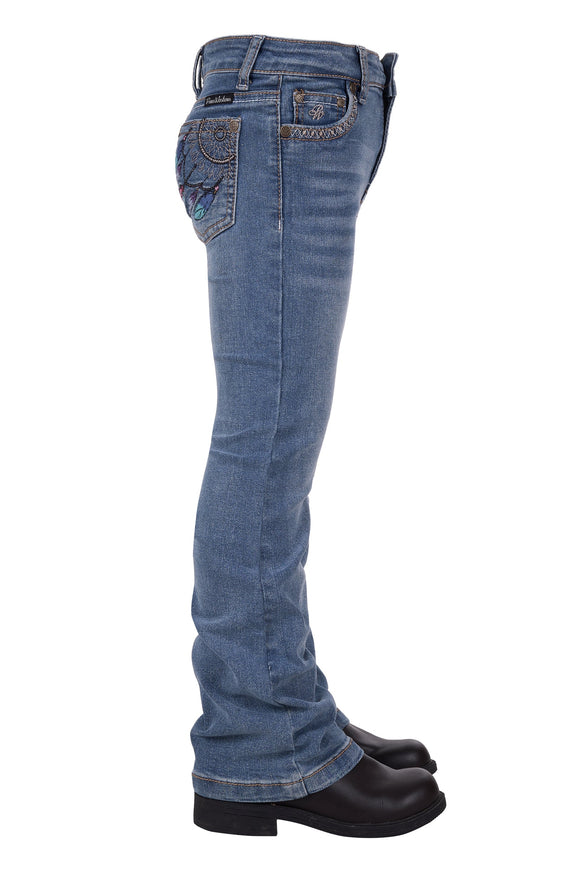 GIRLS SUNNY BOOT CUT JEAN - FADED BLUE - Size 2