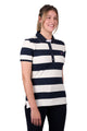 WMNS RACHEL SS POLO - Soft Pink/Dark Navy - Size 8