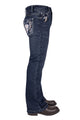 GIRLS BEC BOOT CUT JEAN - INDIGO - Size 2