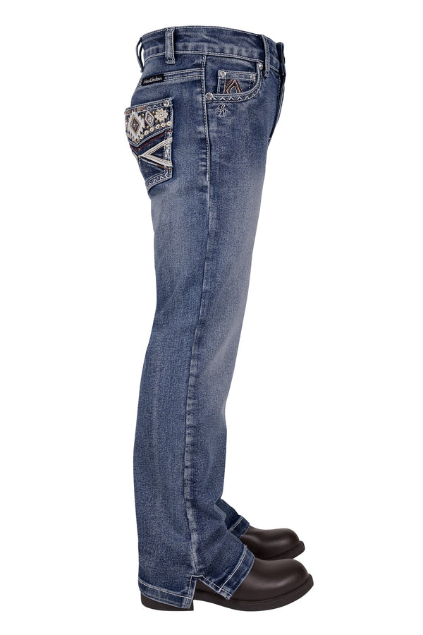 GIRLS RUE STRAIGHT LEG JEAN - MOONSHINE - Size 2
