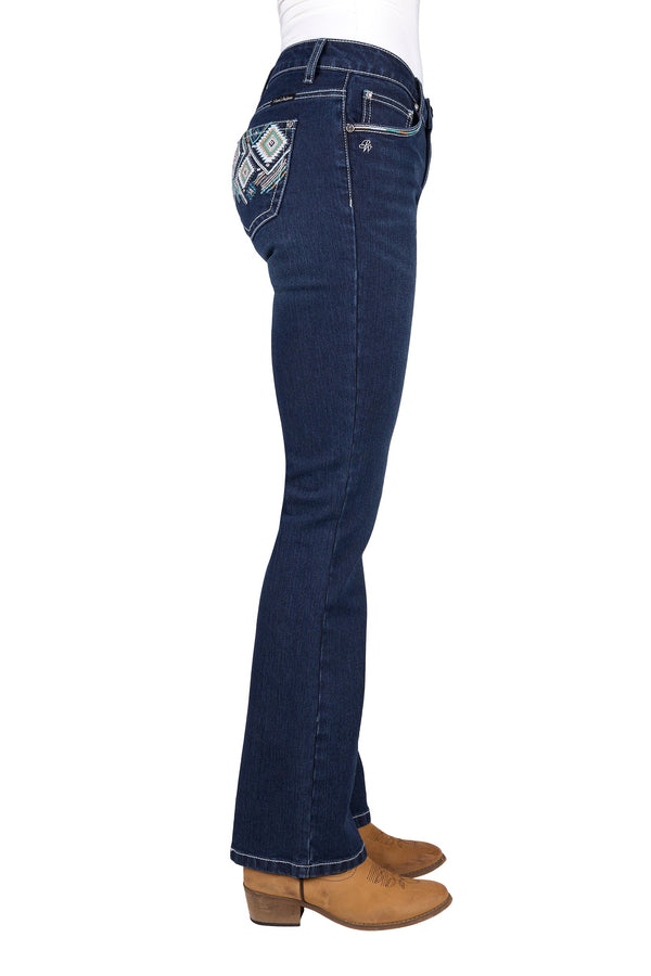 WMNS MEG BOOT CUT JEAN 32L - EVENING SKY - Size 6