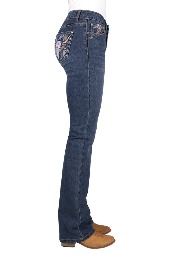 WMNS BEC BOOT CUT JEAN 34L - INDIGO - Size 6