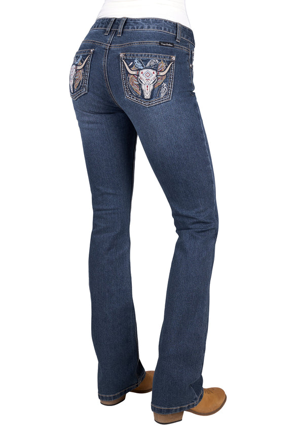WMNS BEC BOOT CUT JEAN 34L - INDIGO - Size 12