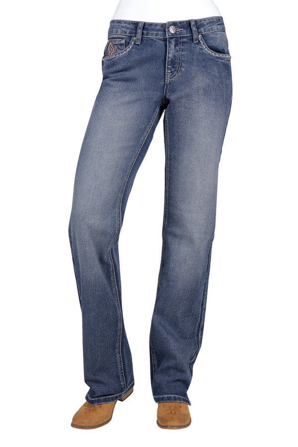 WMNS RUE STRAIGHT JEAN 34L - MOONSHINE - Size 8