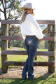 WMNS BEC BOOT CUT JEAN 34L - INDIGO - Size 18