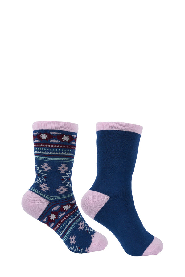PW ADULT CREW SOCKS - BLACK/TEAL - Size 2_7