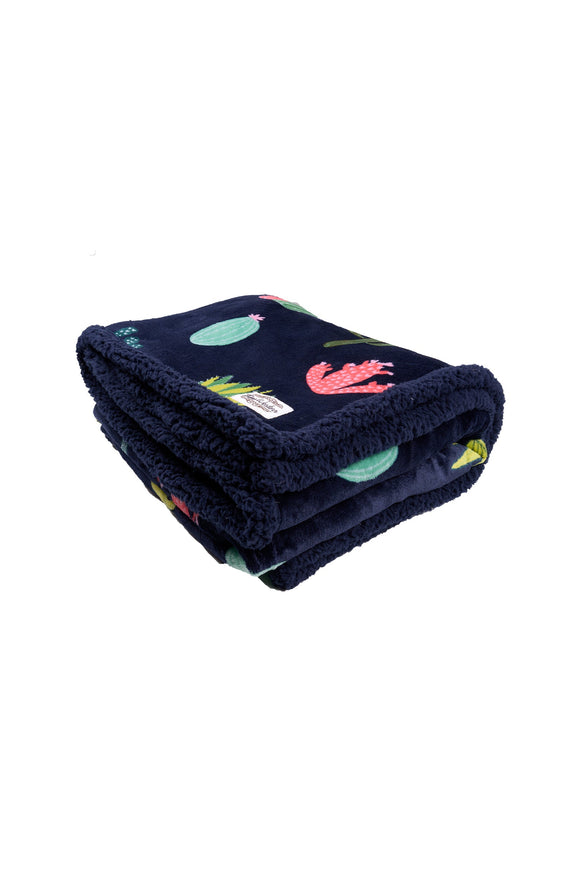 CACTUS SNUGGLE RUG - NAVY - Size All