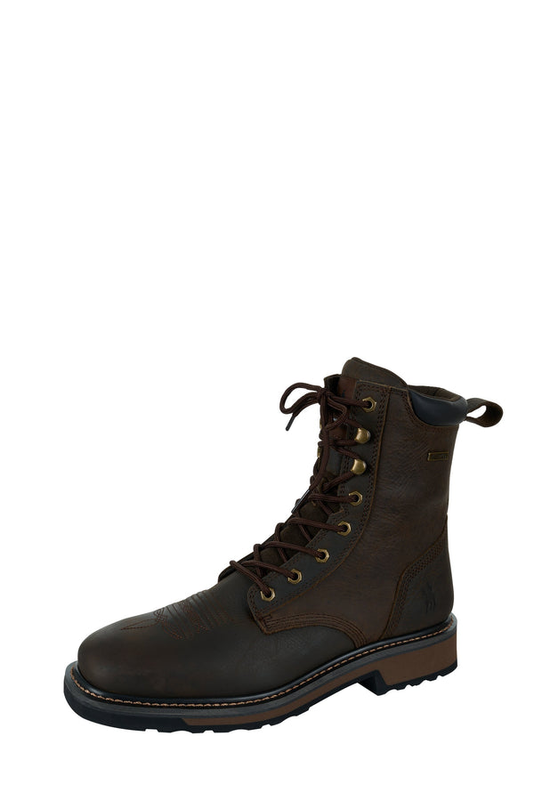 MENS GRANITE ZIP WORK BOOT - E fit - DARK BROWN - Size 7