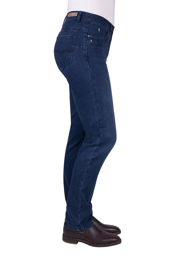 WMNS JULIA THRML JEAN 32L - Mid Wash - Size 8