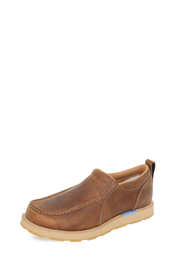 MENS CELLSTRETCH WEDGE SLIP ON - RUST BROWN - Size 7.0