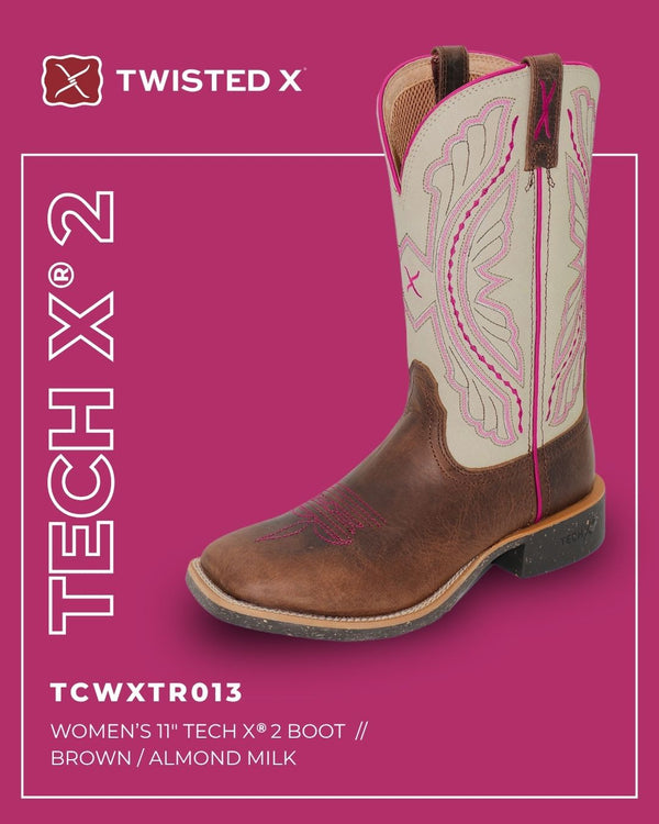 WMNS 11 TECH X 2 BOOT - BROWN/ALMOND MILK - Size 8.0