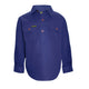 KIDS H/PLKT LIGHT CTN SHIRT - ROYAL BLUE - Size 6