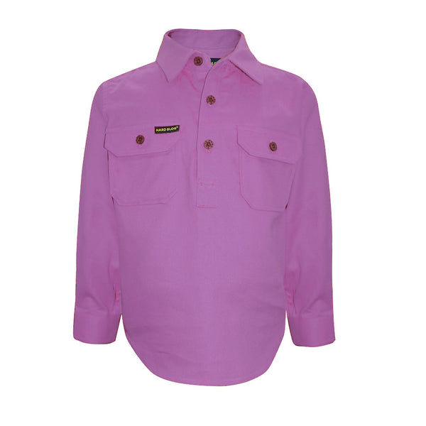 KIDS H/PLKT LIGHT CTN SHIRT - ROYAL BLUE - Size 4