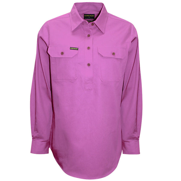 WMNS H/PLKT LIGHT CTN SHIRT - ROYAL BLUE - Size 22