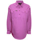 WMNS H/PLKT LIGHT CTN SHIRT - ROYAL BLUE - Size 22