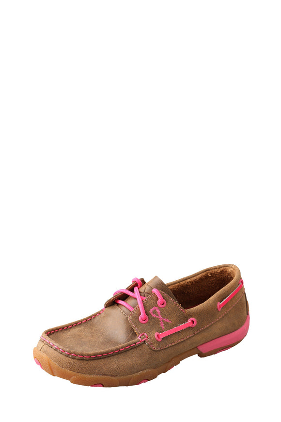 WMNS PINK RIBBON MOCS LACE UP - BOMBER/NEON PINK - Size 5.5