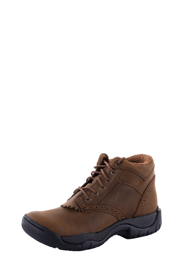 WMNS ALL AROUND LACE UP - DISTRESSED SADDLE - Size 6.0