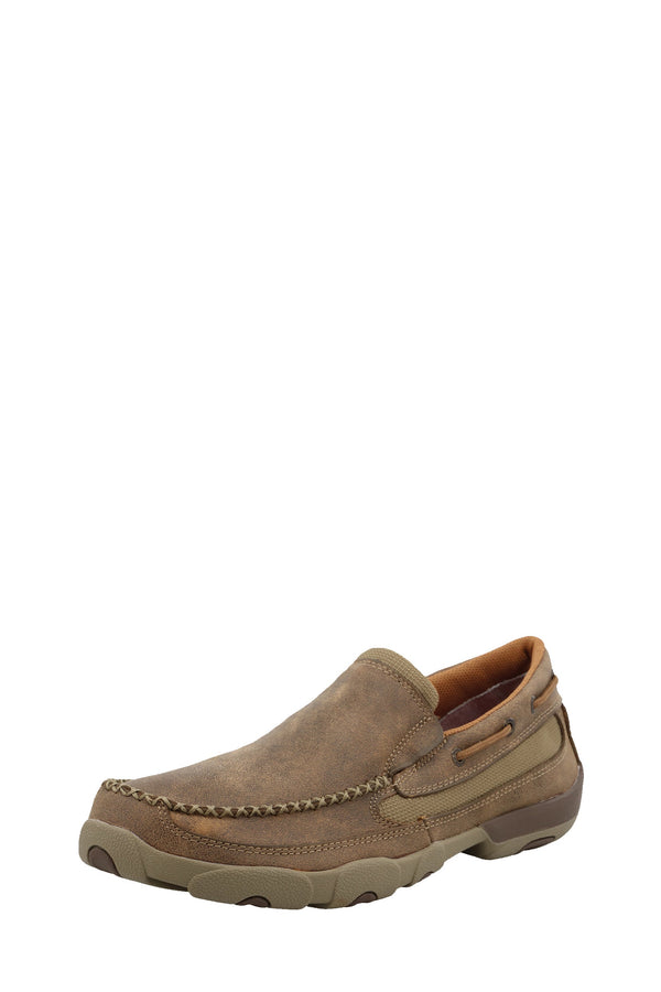 MENS CASUAL DRVING MOCS SLIPON -  breathable mesh upper - BOMBER - Size 7.0