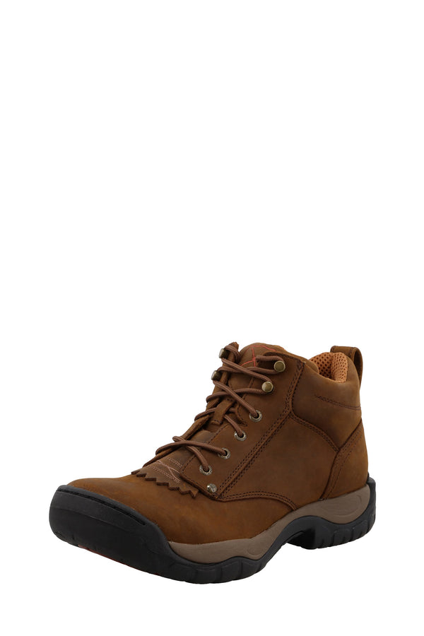 MENS ALL AROUND LACE UP - DISTRESSED SADDLE - Size 7.0