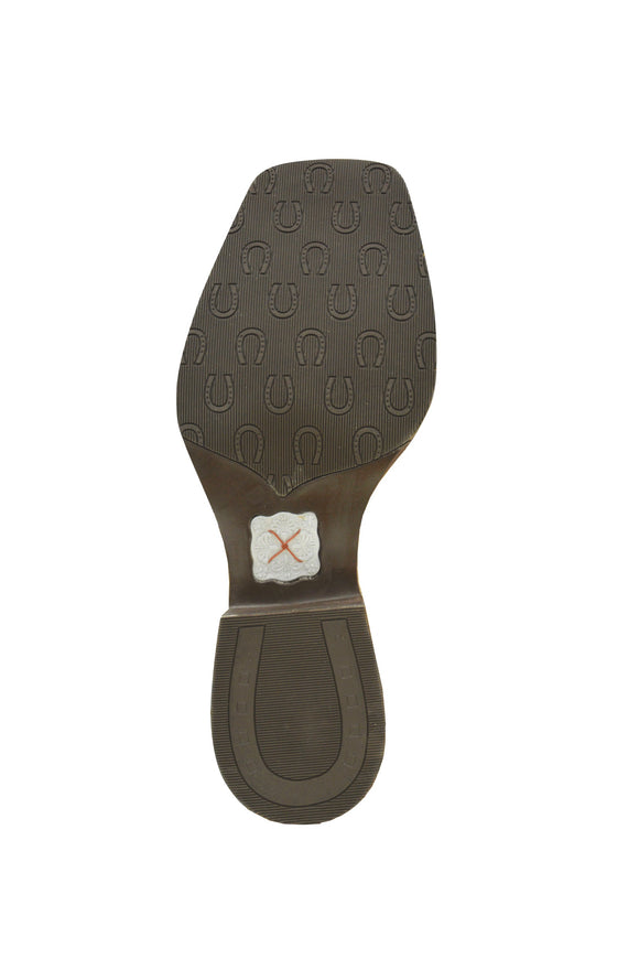 MENS HORSEMAN BOOT - DISTRESSED SADDLE/DENIM - Size 7.5