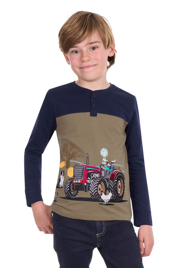 Boys Karl Henley Ls Tee - View 3