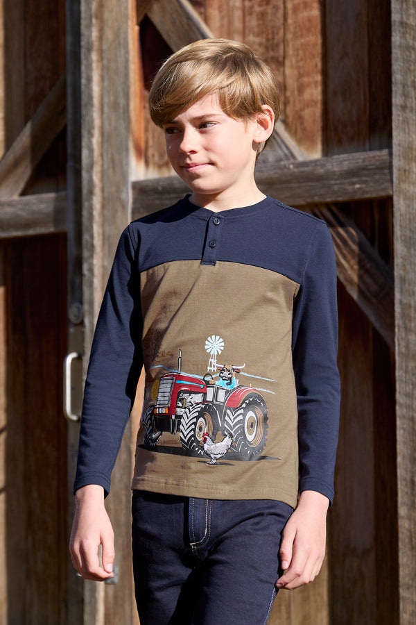 Boys Karl Henley Ls Tee - View 6