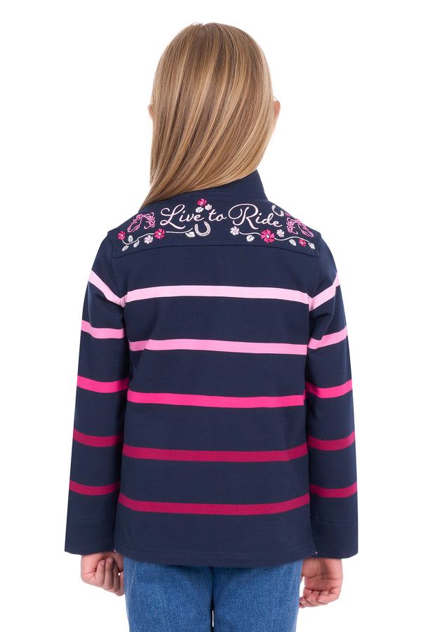 Girls Gemma 1/4 Zip Rugby - View 3