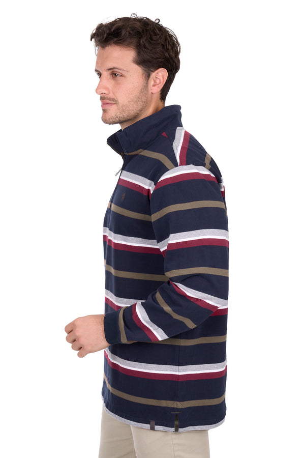Mens Nicholas 1/4 Zip Rugby - View 2
