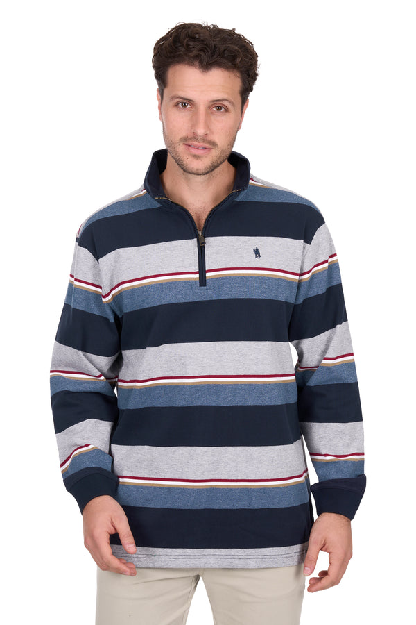 Mens Nathan 1/4 Zip Rugby - View 4