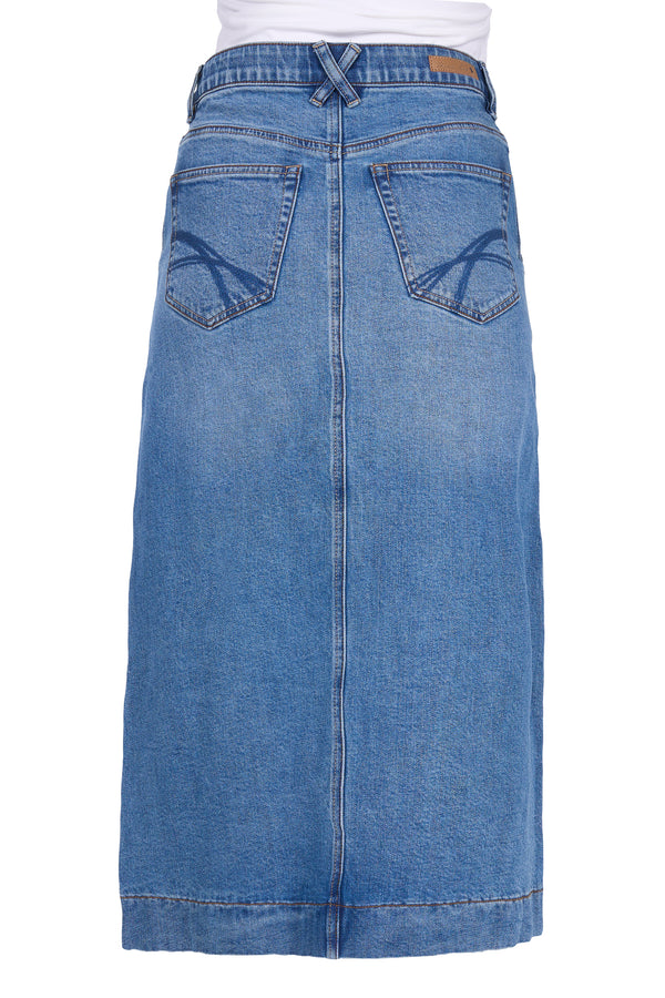 Wmns Nova Denim Skirt - View 3