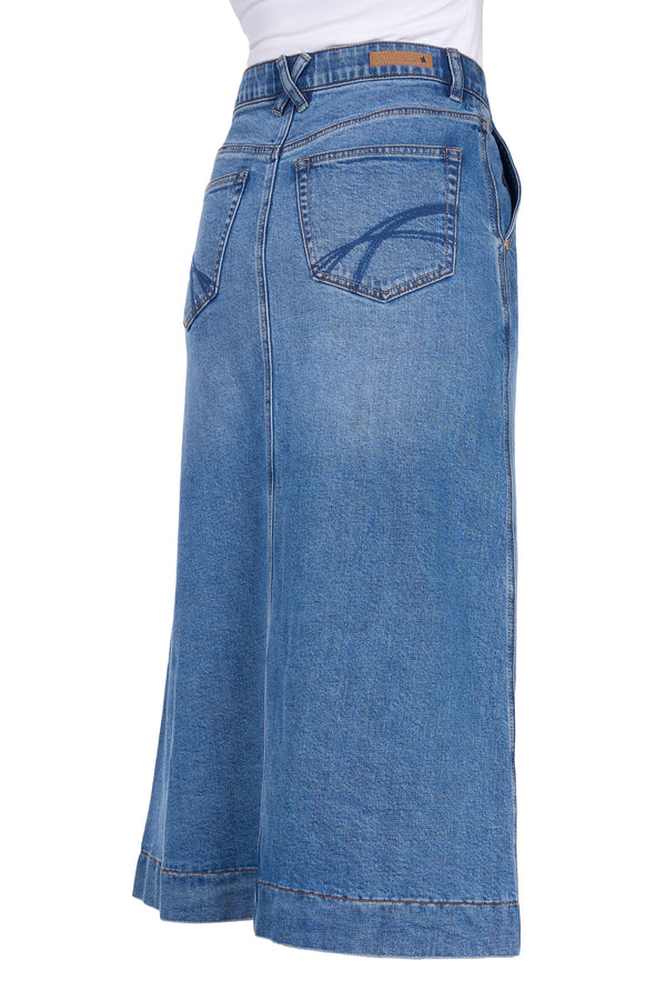 Wmns Nova Denim Skirt - View 4