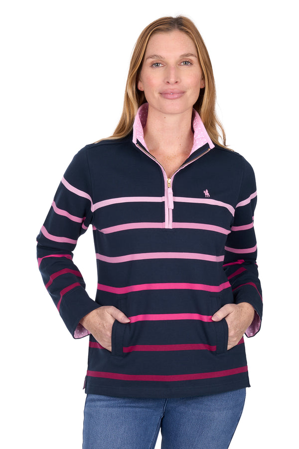 Wmns Gemma 1/4 Zip Rugby - View 4