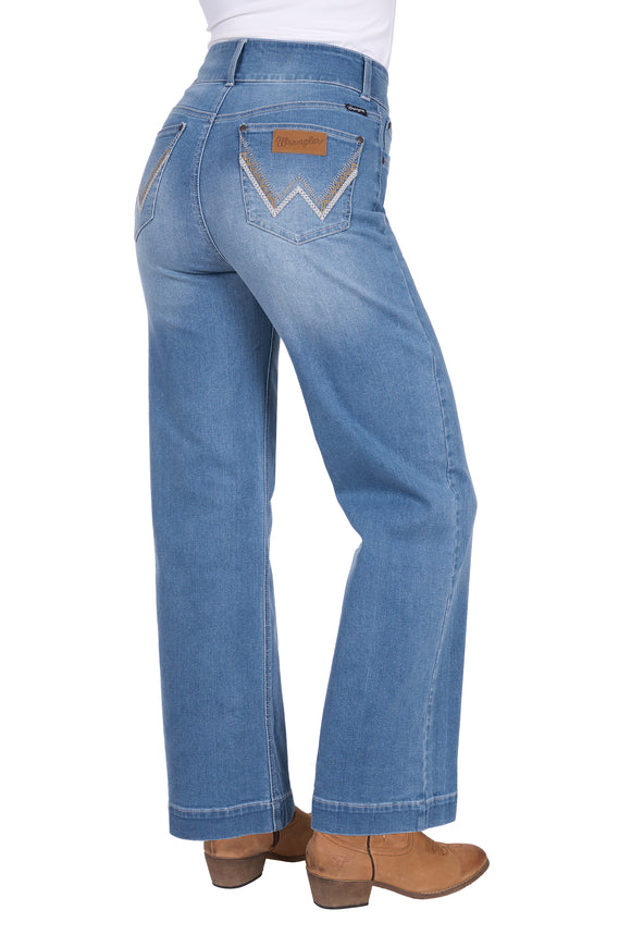 Wrangler Women’s Chloe High Rise Wide Leg Jean - 34L - back