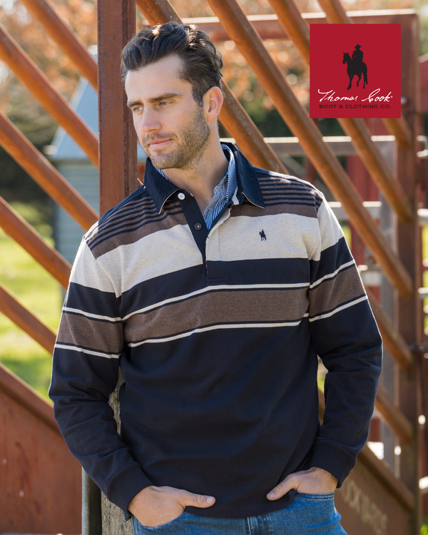 Mens Bryan Stripe Rugby - View 7