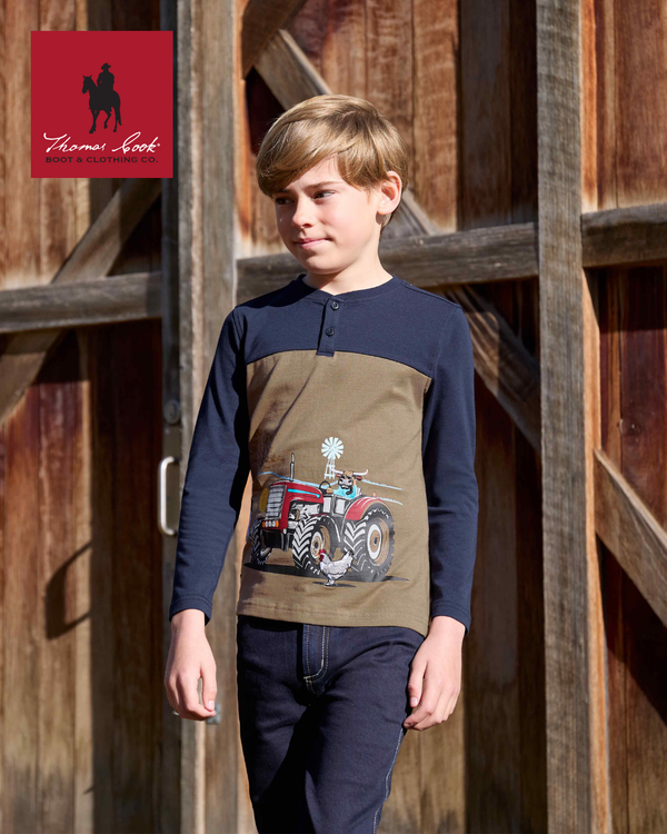 Boys Karl Henley Ls Tee - View 5