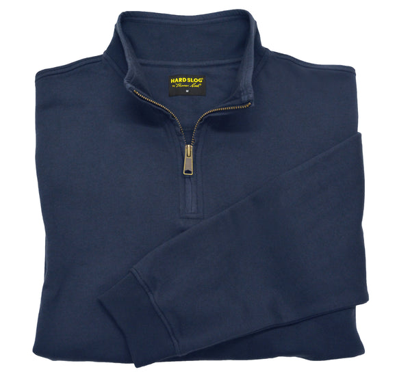 MENS 1/4 ZIP FLEECE TOP - DARK NAVY - Size S