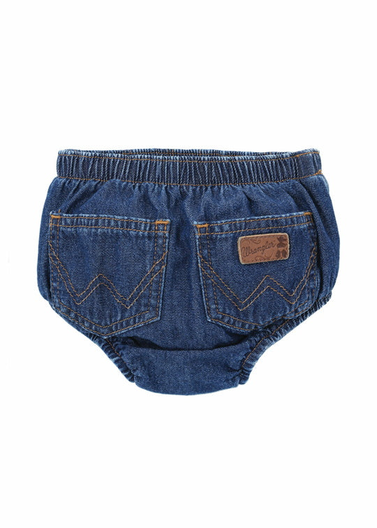 INFANT DIAPER COVER - Washed Indigo - Size 6M